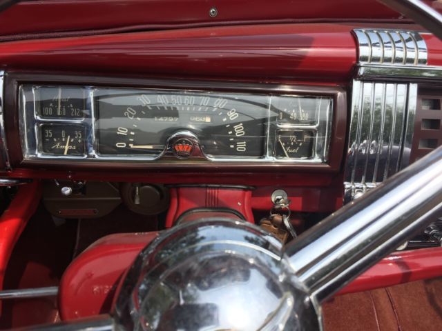 1948 Red Chrysler New Yorker 2 door convertible