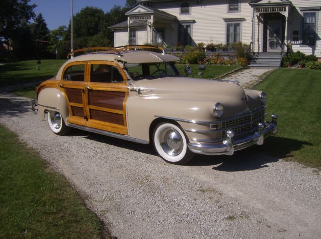 1948 Tan Chrysler Town & Country Woodie Sedan