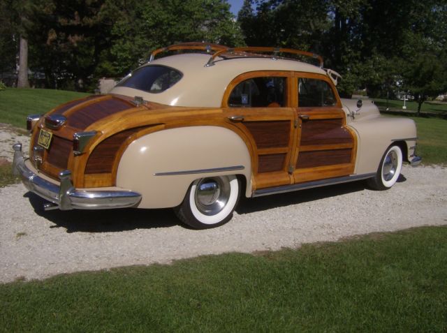 1948 Tan Chrysler Town & Country Woodie Sedan