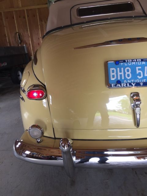 1948 Yellow Ford Super Deluxe Convertible
