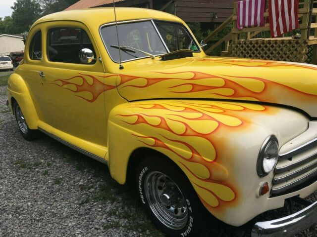 1948 Yellow Ford Deluxe Coupe Coupe