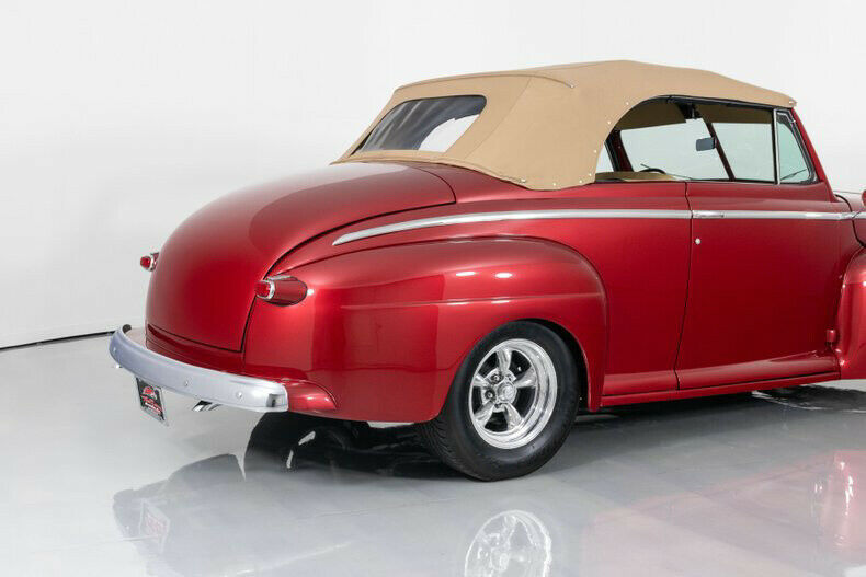 1948 Red Ford Deluxe Convertible