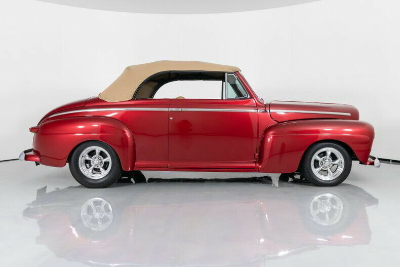 1948 Red Ford Deluxe Convertible