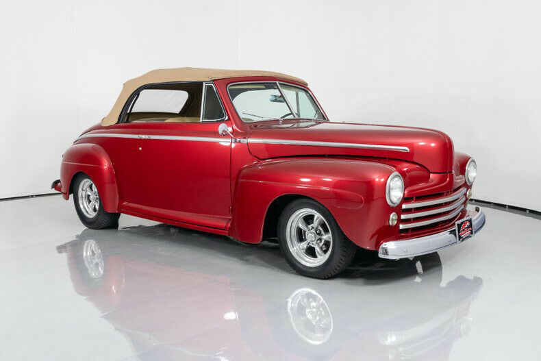 1948 Red Ford Deluxe Convertible