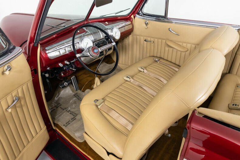 1948 Red Ford Deluxe Convertible