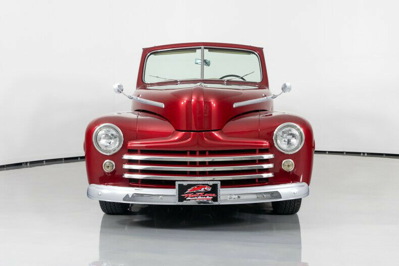 1948 Red Ford Deluxe Convertible