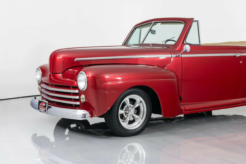 1948 Red Ford Deluxe Convertible