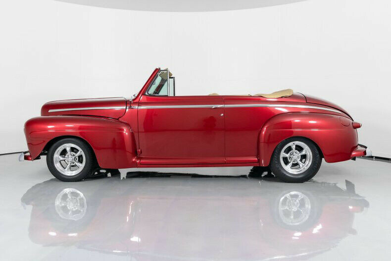 1948 Red Ford Deluxe Convertible