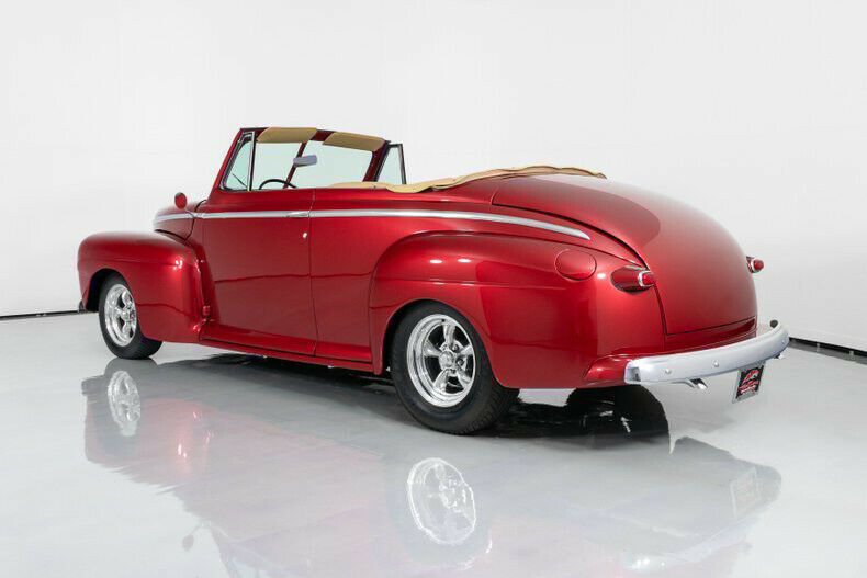 1948 Red Ford Deluxe Convertible