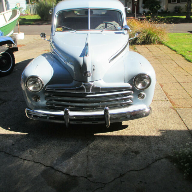 1948 Blue Ford DELUXE COUPE --