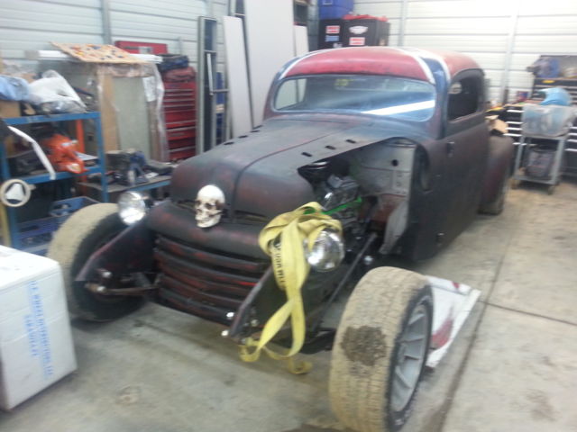 1948 Black Ford F-100 chopped top