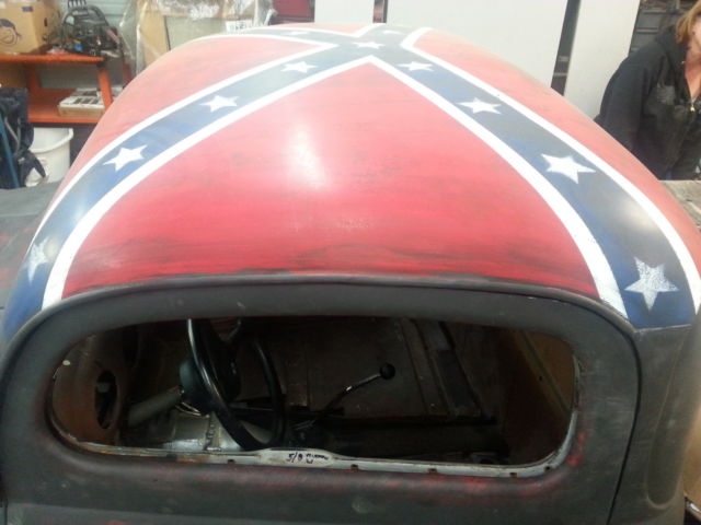 1948 Black Ford F-100 chopped top