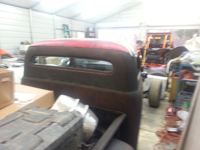 1948 Black Ford F-100 chopped top