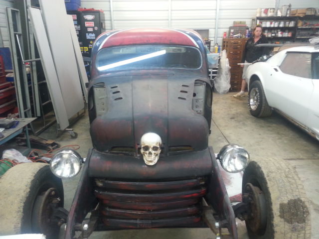 1948 Black Ford F-100 chopped top