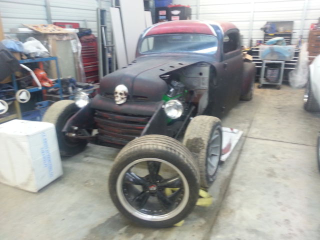 1948 Black Ford F-100 chopped top
