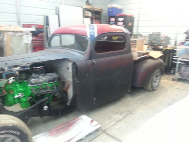 1948 Black Ford F-100 chopped top