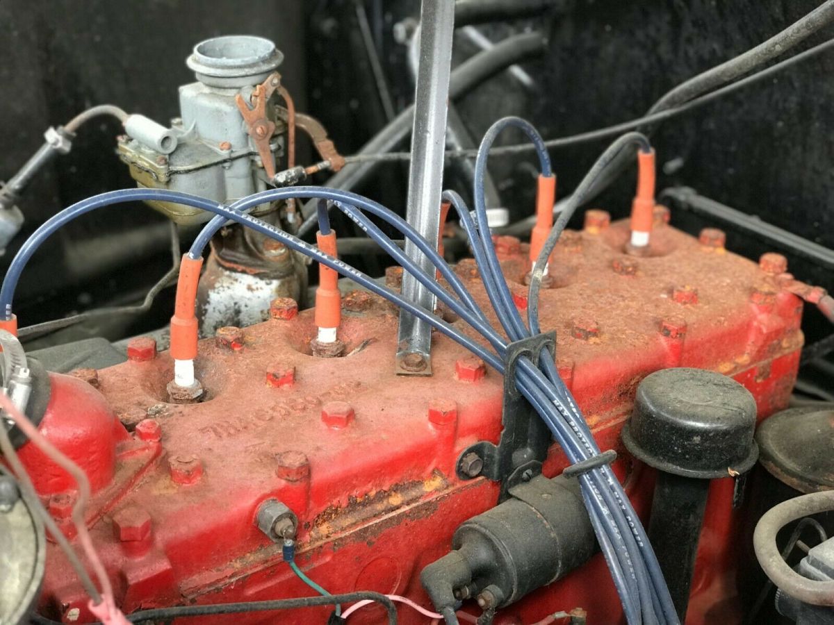 1949 Red Ford F-100 Standard Cab Pickup