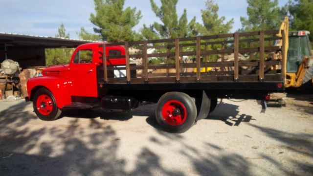 1948 Red Ford F-7 Stake body