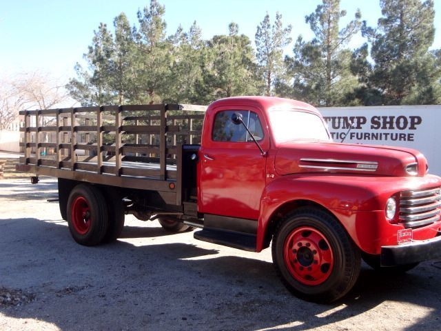 1948 Red Ford F-7 Stake body