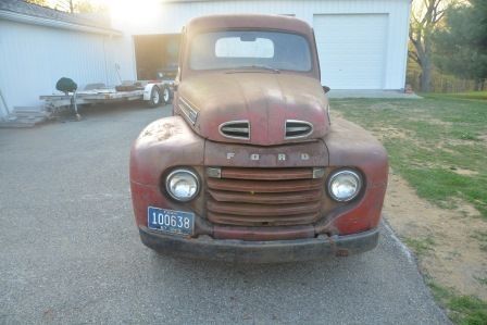 1948 Red Ford F-100 Cab & Chassis