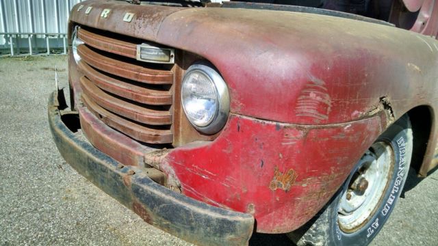1948 Red Ford F-100 Cab & Chassis