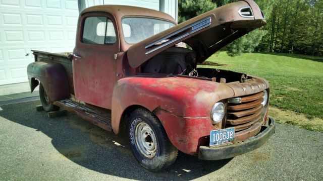 1948 Red Ford F-100 Cab & Chassis