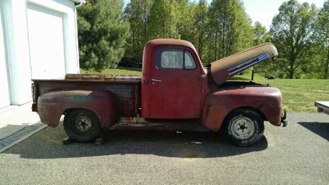 1948 Red Ford F-100 Cab & Chassis