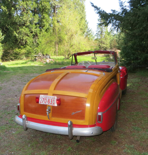 1948 Red Ford Sportsman Woody Convertible Convertible