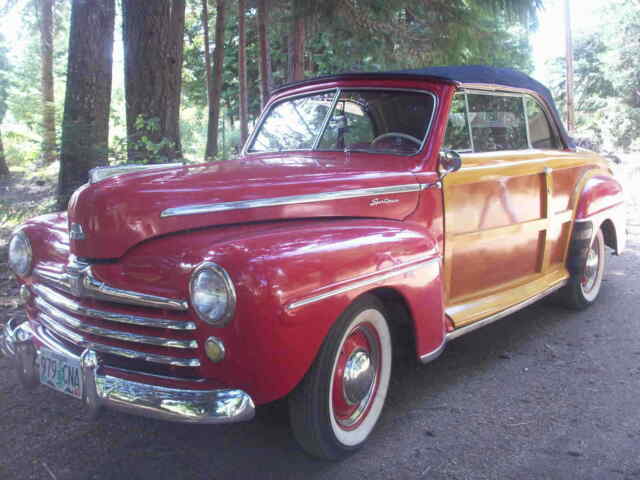 1948 Red Ford Sportsman Woody Convertible Convertible