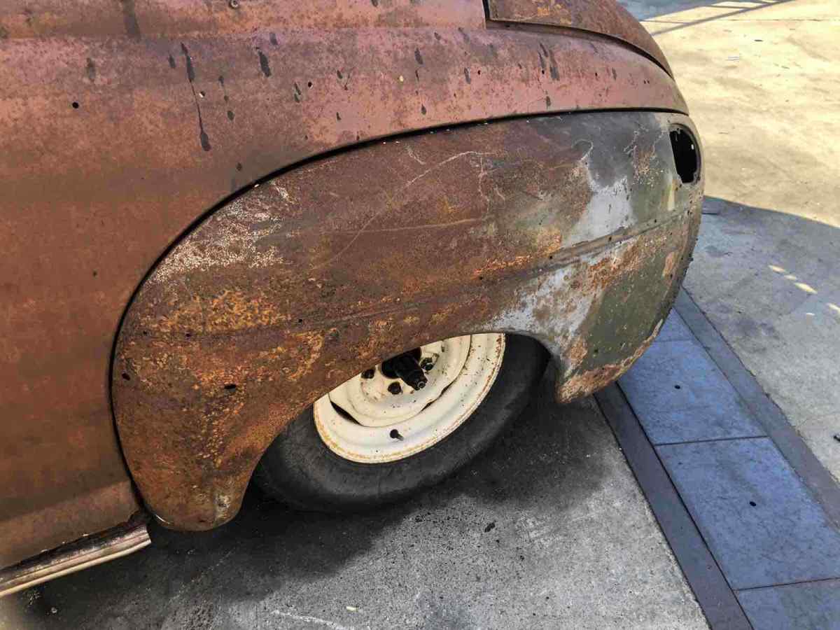 1948 Orange Ford standard Convertible