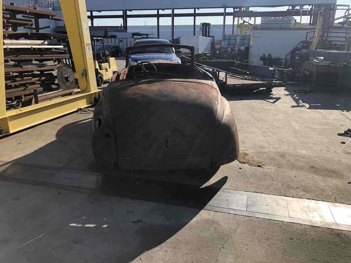 1948 Orange Ford standard Convertible