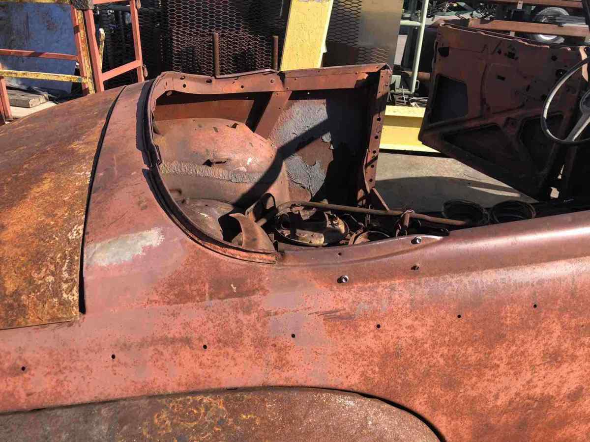 1948 Orange Ford standard Convertible