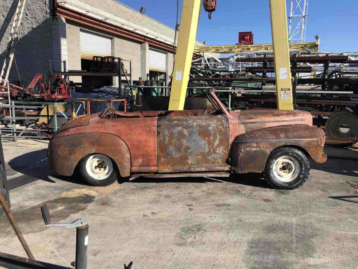 1948 Orange Ford standard Convertible