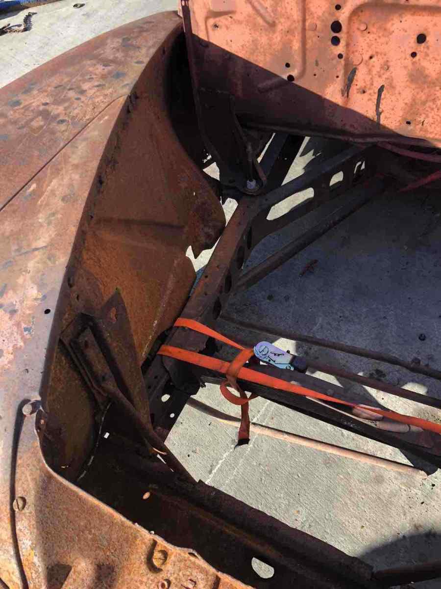 1948 Orange Ford standard Convertible