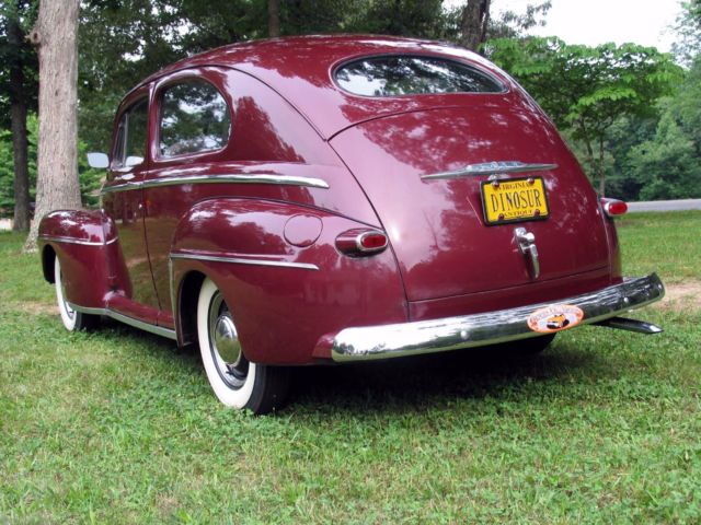 1948 Burgundy Ford Tudor Special Deluxe Coupe