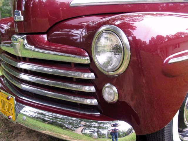 1948 Burgundy Ford Tudor Special Deluxe Coupe
