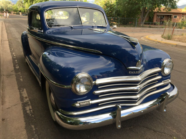 1948 blue Plymouth Special Deluxe Coupe Coupe