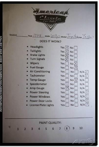 1948 Yellow Willys Jeepster