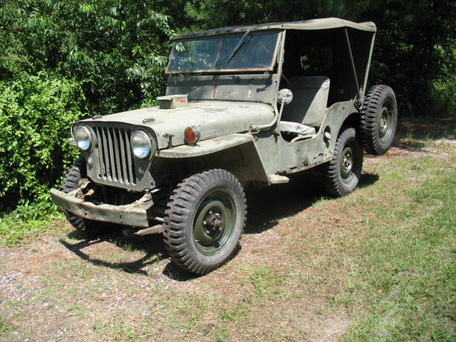1948 olive drab Willys CJ2A Jeep