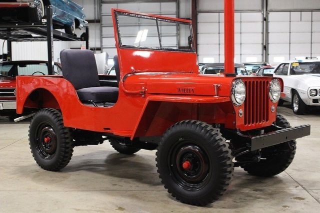 1948 Red Willys Jeep CJ-2A Jeep