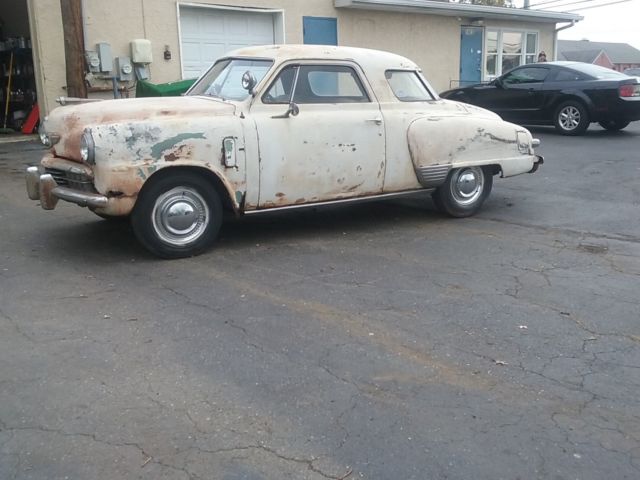 1949 White Studebaker Champion Coupe