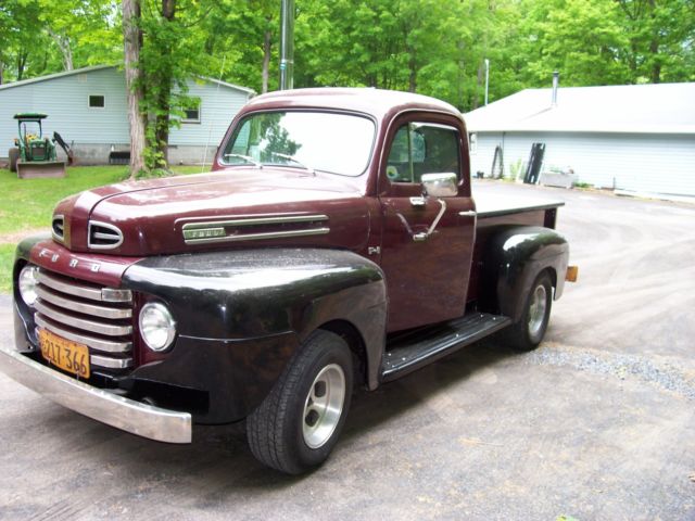 1949 maroon/black Ford Other Pickups Standard Cab Pickup