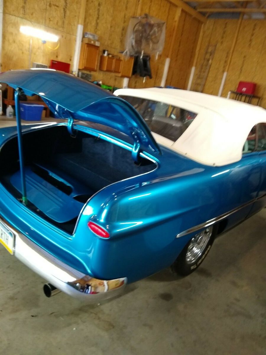 1949 Blue Ford Deluxe Convertible
