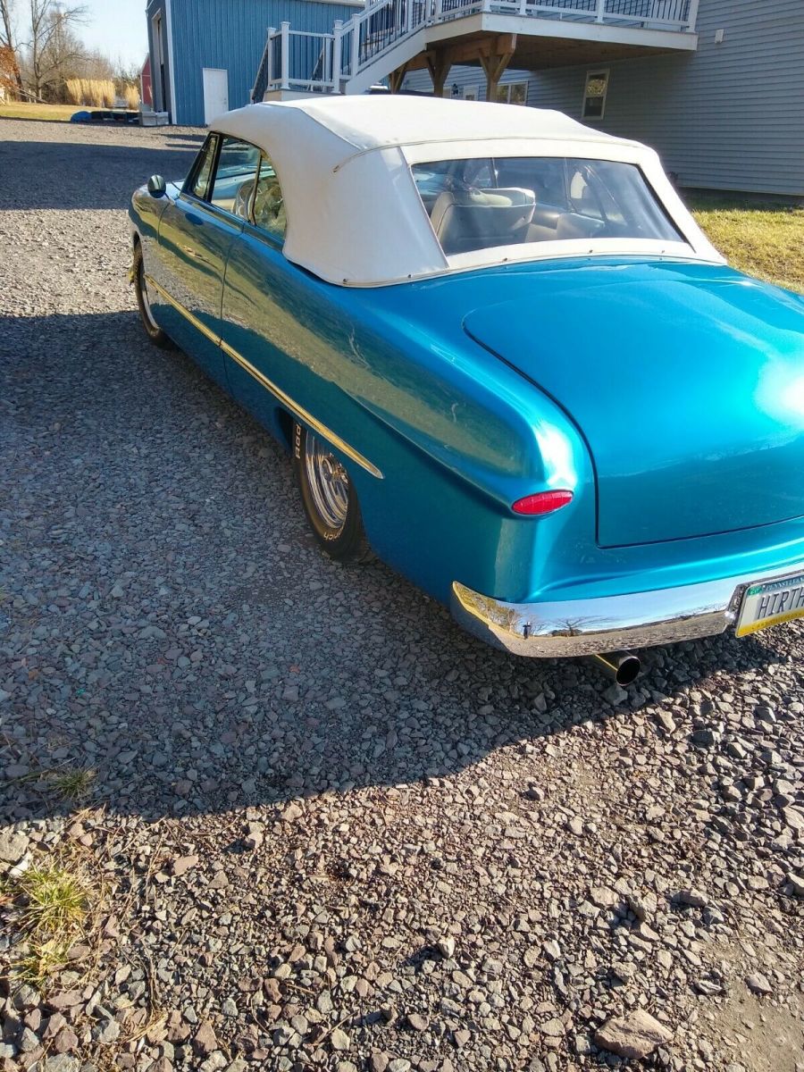 1949 Blue Ford Deluxe Convertible