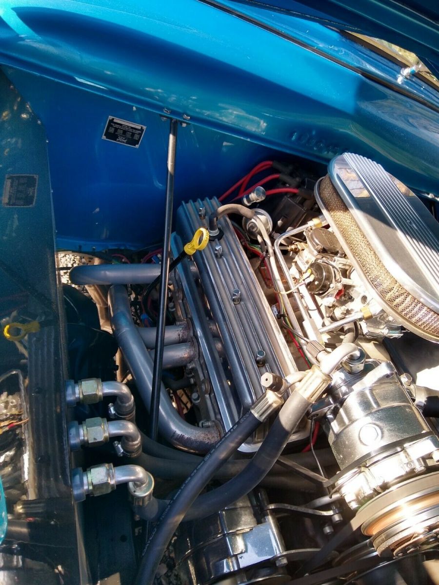 1949 Blue Ford Deluxe Convertible