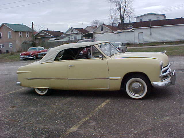 1949 Blue Ford Deluxe Convertible