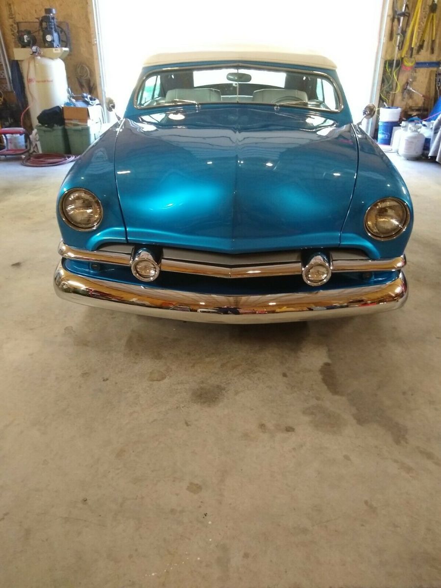 1949 Blue Ford Deluxe Convertible