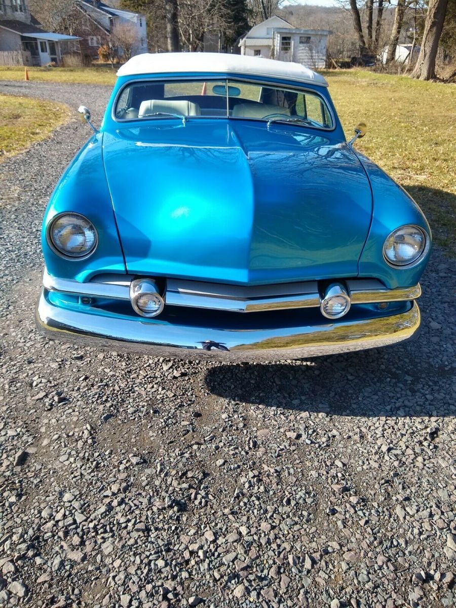 1949 Blue Ford Deluxe Convertible