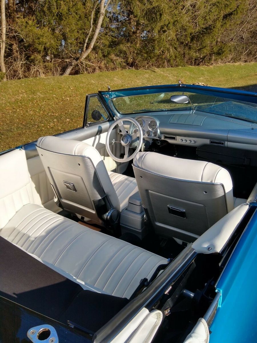 1949 Blue Ford Deluxe Convertible