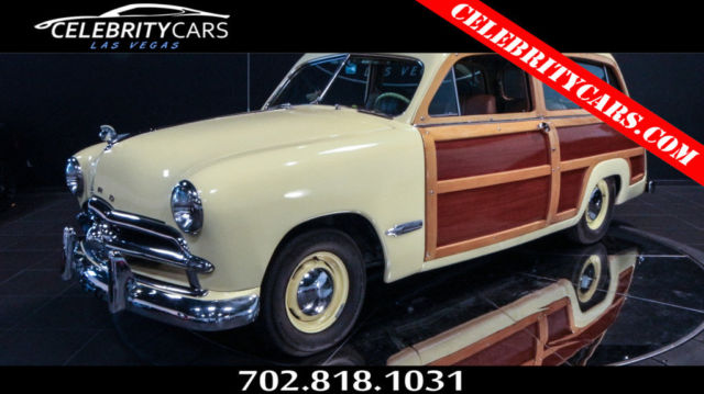 1949 Yellow Ford Woody Coupe